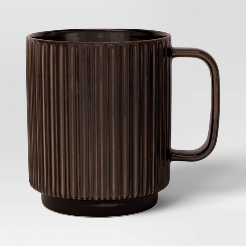16oz Moira Ceramic Mug Black - Threshold™