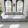 129" Modular L-shaped Sectional Sofa with Storage Seat, 8-piece Free Combination - 2 of 4