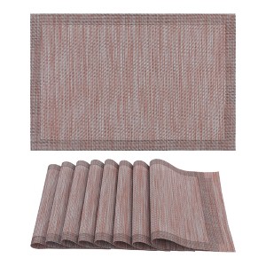 REGALWOVEN PVC Heat Resistant Wipeable Dining Placemats 18" x 12" 8 Pcs - 1 of 4
