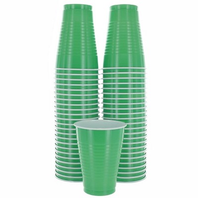 SparkSettings Green Disposable Paper Cups 9oz, 20 Pack