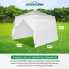 Caravan Canopy V-Series 12 x 12' 2 Slant Leg Sidewall Kit & V-Series II 12 x 12' Entry Level Angled Leg Instant Canopy for Recreational Uses - 4 of 4