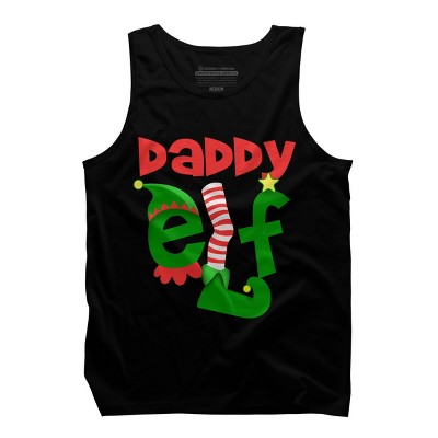 Men's Design By Humans Daddy Elf Christmas By personalized Tank Top