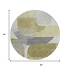 HomeRoots 8' Fern Green And Gray Round Abstract Washable Indoor Outdoor Area Rug - 3 of 4