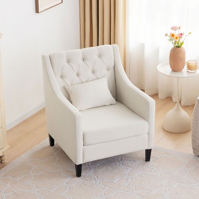 NicBex Accent Chair Sofa Chair Comfy Chair Living Room Chair with Lumbar Pillow with Upholstered for Reading Room, Bedroom