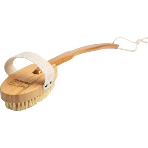 Extra Firm Dry Body Brush, Anti-Cellulite Brush for Blood Circulation & Smoothing, Includes Hand-Held Brush + Detachable Long Handle, M3 Naturals - 1 of 4