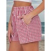 Shorts for Women Summer Casual Lounge Beach Bottoms Pajama Plaid Boxer Shorts - 4 of 4