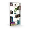PAGED 6 Tier Bookshelf Wood Frame Bookcase Storage Organizer with Open Back for Living Room, Home Office - 2 of 4