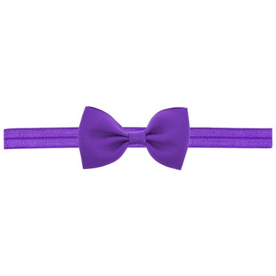 MyKids-Usa Newborn Baby 2 pcs. Small Size Bow Patched Pattern Solid Color Elastic Headband