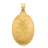 Black Bow Jewelry 14k Yellow Gold Hollow Oval Miraculous Medal Pendant - 3 of 4
