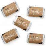 Big Dot of Happiness Better Together - Mini Candy Bar Wrapper Stickers - Wedding or Bridal Shower Small Favors - 40 Count