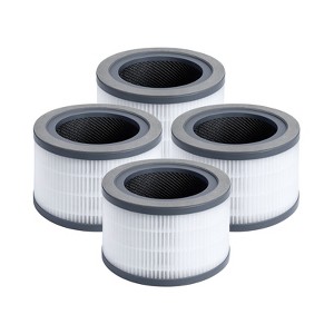 Nispira 3-in-1 True HEPA Carbon Filter Replacement, Compatible with Levoit Vista 200 Air Purifier Vista 200-RF. 4 Packs - 1 of 4