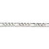 Black Bow Jewelry 5.5mm Sterling Silver Flat Figaro Chain Bracelet - 2 of 4