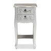 Eliya Brushed Wood 2 Drawer Nightstand Silver - Baxton Studio: Solid Frame, Open Shelf, Fully Assembled - 4 of 4