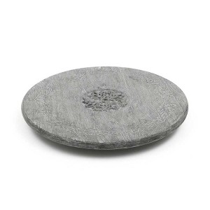 Gulches Decorative Bowls: Artisanal Mango Wood Lazy Susan Serving Plate - 1 of 4
