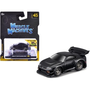 1995-97 Toyota Supra (MK4) Matt Black 1/64 Diecast Model Car by Muscle Machines - 1 of 3