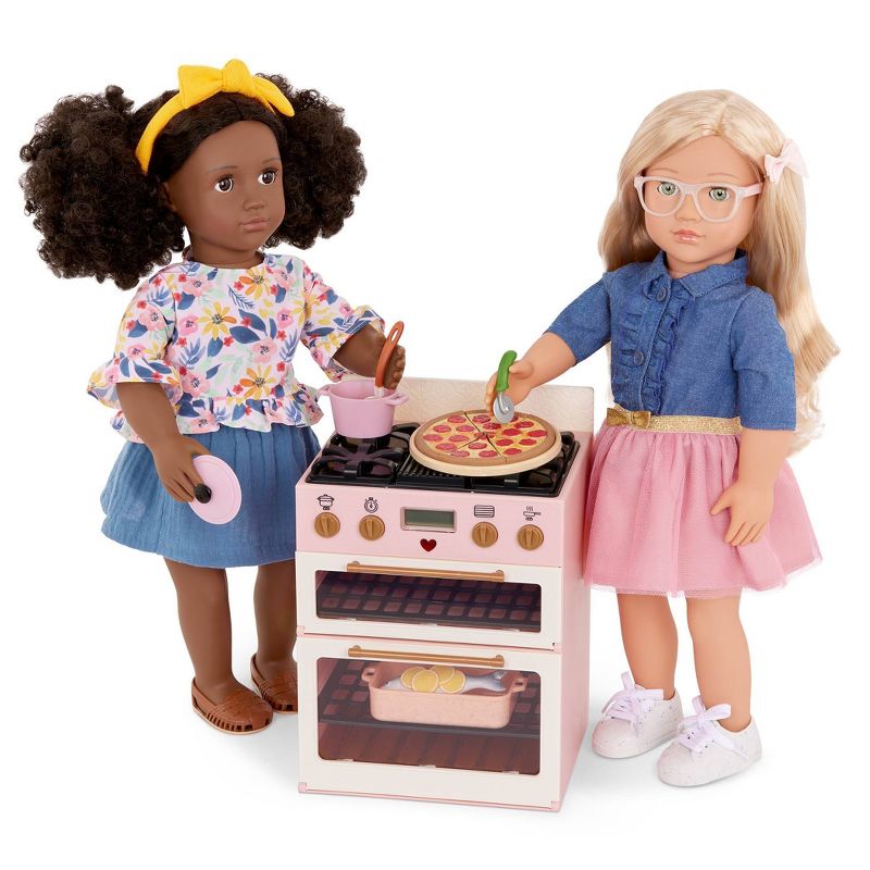Our Generation Make &#38; Bake Stove with Oven &#38; Cooking Sounds Accessory Set for 18&#34; Dolls, 3 of 8