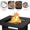 Tangkula Set of 7 Patio Furniture Set w/ 28" 50000 BTU Propane Gas Fire Pit Table Cushions - 4 of 4