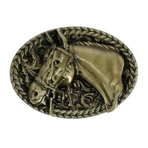 CTM Engraved Horse Belt Buckle - 1 of 4