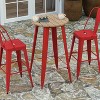 Merrick Lane Indoor/Outdoor Bar Top Table, 23.75" Round All Weather Poly Resin Top with Steel base - 3 of 4