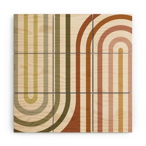 Colour Poems Bold Curvature Stripes I Wood Wall Mural - Society6 - 1 of 2