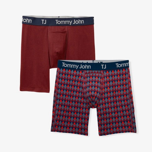 Tj  Tommy John™ Men's 6 Boxer Briefs 2pk - Burgundy/red : Target