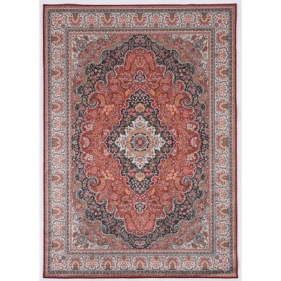 5'x7' Emerald Sanlin Rug Red/ivory - Linon : Target