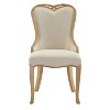 Christopher Knight Home Vex French Country Rubberwood Tufted Wing Back Upholstered Dining Chairs - 4 of 4
