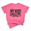 Simply Sage Market My Boss Calls Me Mom Garment Dyed Tee - 2 of 4