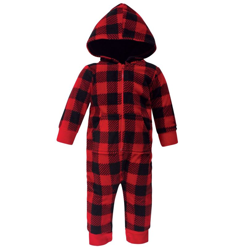Hudson Baby Infant Boy Fleece Jumpsuits, Coveralls, and Playsuits 2pk, Christmas Tree, 4 of 5
