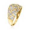 Ross-Simons 0.20 ct. t.w. Diamond Basketweave Ring in 14kt Yellow Gold Size 7 - 2 of 3
