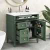 Akoasm 30 in. W Modern Single Sink Bathroom Vanity with 2 Drawers and a Tip-out Drawer-Green - 3 of 4