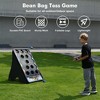 WinSpin Bean Bag Toss Game Cornhole Board Set Prize Toss with 5 Bean Bags Stakes Black - 3 of 4
