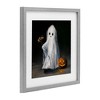 Stupell Industries Vintage Halloween Ghost & Pumpkin Framed Print Under Glass Art, Gray, 13" x 13" - 2 of 4
