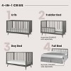 Child Craft Cranbrook Crib and Dresser Nursery Set, 2-Piece, Includes 4-in-1 Convertible Crib and 6-Drawer Double Dresser (Lunar Gray) - 3 of 4