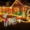 White Lighted Reindeer & Sleigh Outdoor Christmas Yard Decoration - 2 of 4