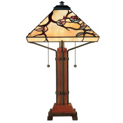 Quoizel Grove Park 23 1/2" High Art Glass Tiffany-Style Table Lamp