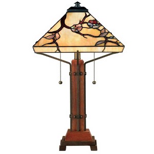 Quoizel Grove Park 23 1/2" High Art Glass Tiffany-Style Table Lamp - 1 of 2