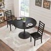 MAYEERTY Metal Dining Chairs Set of 2 Steel Legs and PU Leather Seats High Back Armless for Living Room Kitchen Black - 4 of 4