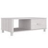 vidaXL Coffee Table White Solid Pine Wood, MDF Medium Coffee Table - 2 of 4