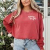 Simply Sage Market Women's  Garment Dyed Graphic Sweatshirt Merry and Bright Cursive Embroidery Mini - 2 of 4