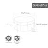 31.5" Round Velvet Storage Ottoman,Upholstered Footstool,Tufted Pumpkin-Shape Accent Ottoman for Living Room or Bedroom-Maison Boucle - 4 of 4