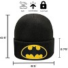 Beanie for Kids and Adults Winter Hat – Beanie with Batman Patch Licensed (One Size) - 2 of 4
