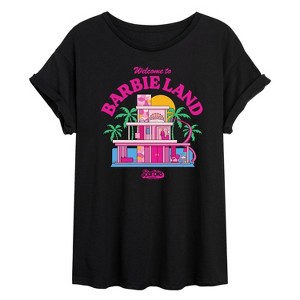 Women's - Barbie - Welcome To Barbie Land Oversized Graphic T-Shirt - 1 of 4