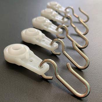 Room/Dividers/Now Wall 1 Pack of 20 Mounted Track Roller Hooks - White