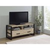 Coaster 48" James Farmhouse 2 Drawer Composite Wood TV Stand for TVs up to 50" Antique Pine - 2 of 4