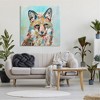 Stupell Industries Modern Fox Blue Accent Animal Canvas Wall Art - 2 of 4