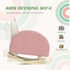 Ruvalino Baby Bouncers and Rockers Princess Rocking Chair with Rainbow Backrest for Playroom Fun, Pink, 19.7"*18.5"*19.3" - 4 of 4