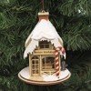 Ginger Cottages 4.25 In Santa's Workshop Ornament House Candy Cane Tree Ornaments - 3 of 4