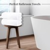 BRINJOY 4-Pack Extra Large Bath Towels - 30x60 Inch 100% Ultra-Fine Cotton, Lightweight Quick-Dry Bath Towels (White) - 4 of 4