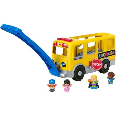 Fisher-Price Little People Toddler Learning Toy, Big Yellow Bus Musical Pull-Along Vehicle for Pretend Play Kids